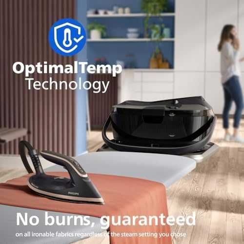 Нова Philips PerfectCare 8000 парна станция OptimalTEMP 1.4L PSG8200/80 за гладене дрехи