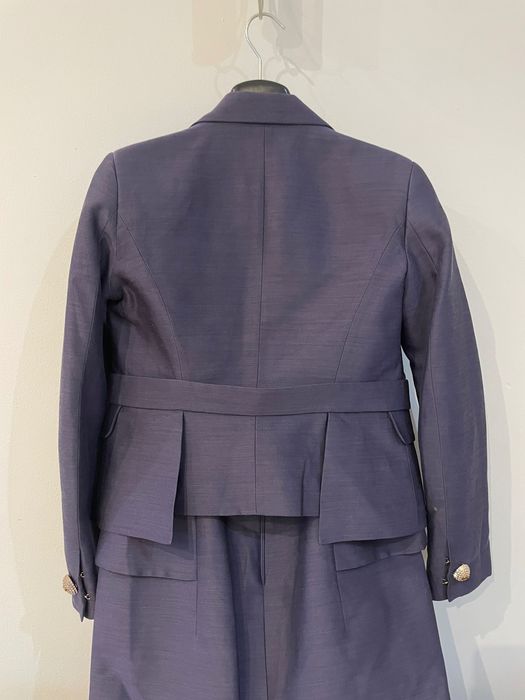 Costum mov Dsquared (rochie + sacou), 83% lână, mărime IT 44