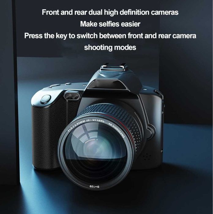 Ретро цифров фотоапарат 4K 64MP Wifi IR SLR предна и задна камера 32G