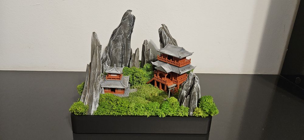 Miniatură decorativă – scenă japoneză hand made (UNICĂ)
