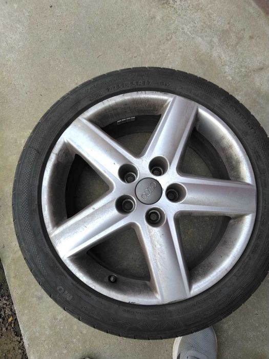 Jante Audi + anvelope vară Dunlop 225/45 R17 – stare foarte bună