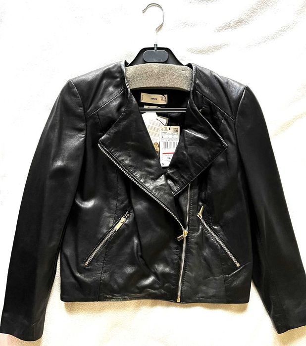 Geaca de Piele Biker Mango Noua