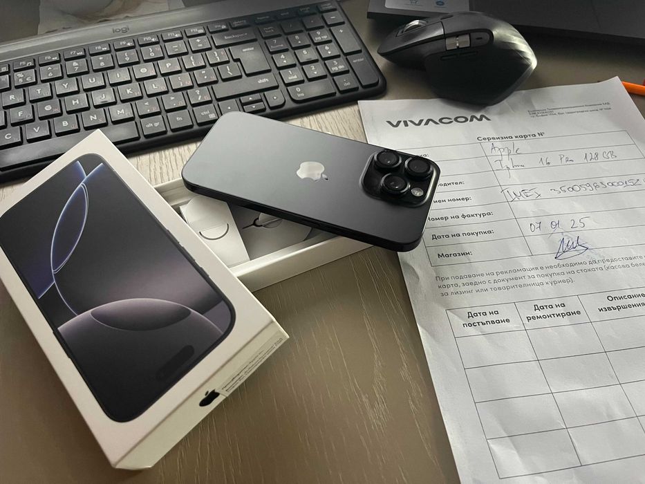 iPhone 16 pro Black Titanium 128GB + ГАРАНЦИЯ VivaCom