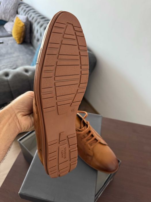NOU Pantofi Sport Eleganti Roberto Renzo Piele Maro Coniac Mărimea 45 (US 11.5 / UK 10.5)