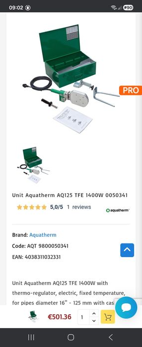 Aquatherm Plită profesională ptr sudură PPR