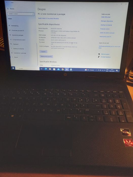 Vand Laptop hp model 15-DB1024nq