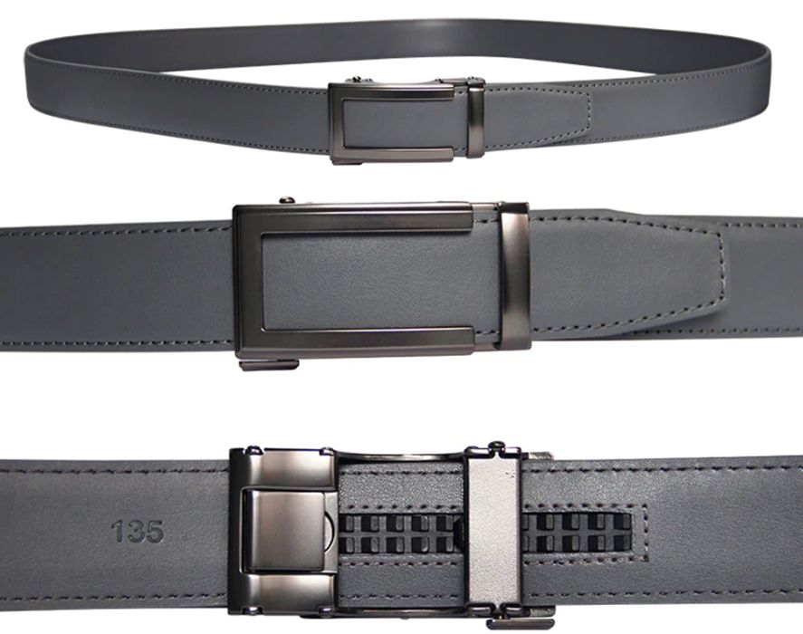 Curea bussines cu 2 fete gri. Noua ambalata!