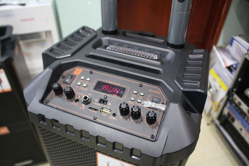 Колонки оригинал JBZ 0806 модел 2 микрафон Проф 120 Wat С доставка