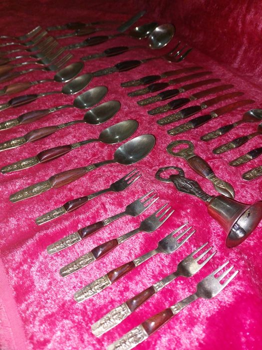 Набор латунавай ложка вилки Таиланд