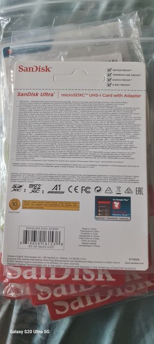 Vând carduri 4K  Micro Sd SanDisk  de 512 și 256    pt aparate foto,Drone,telefoane