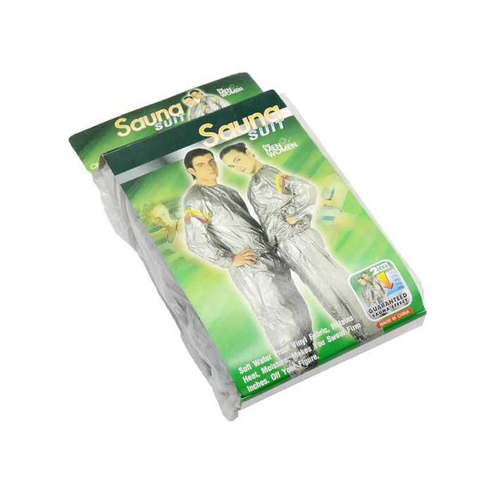 Costum sauna pentru slabit, unisex, format din 2 parti, gri