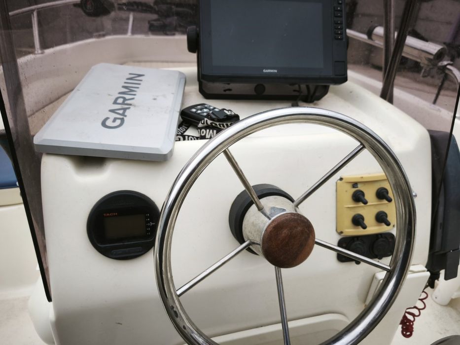 Лодка BELUGA 430 с двигател и Колесар напълно оборудванаа