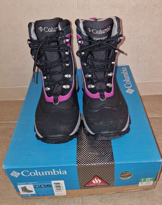 NOU Ghete de zăpadă copii/fete apreschi Columbia BUGABOOT - 32°C