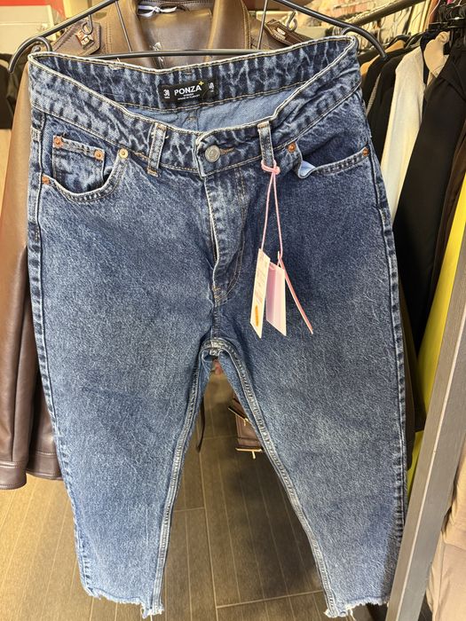 Дамски дънки Mom Fit без еластан