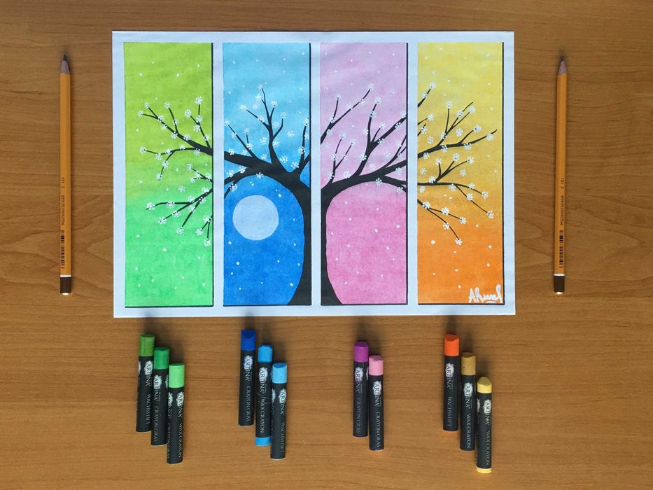 Картина маслени пастели 21х30 см