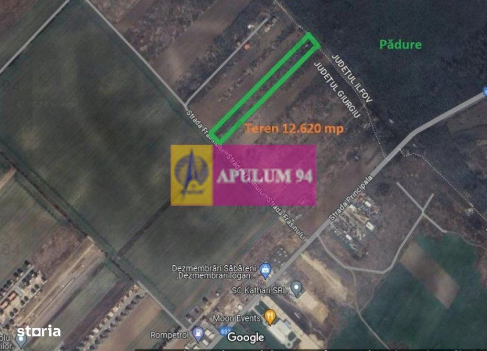 Săbăreni, teren 12620 mp pentru case, lângă pădure