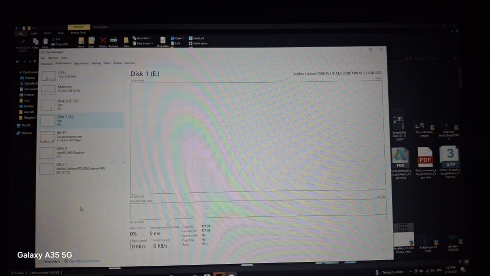 Asus tuf gaming FX506H Rtx3050 i5 11400f ozu 24gb ssd 2 ta 512 m2