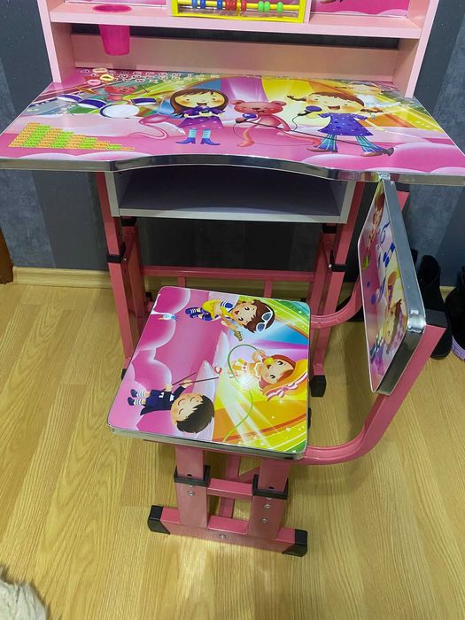 Birou cu scaun pentru copii,, cadru metalic