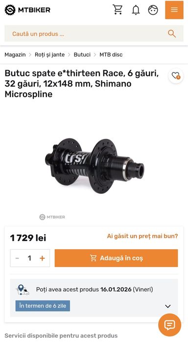 Butuc spate E*thirteen TRS Race SL 12x148mm nou