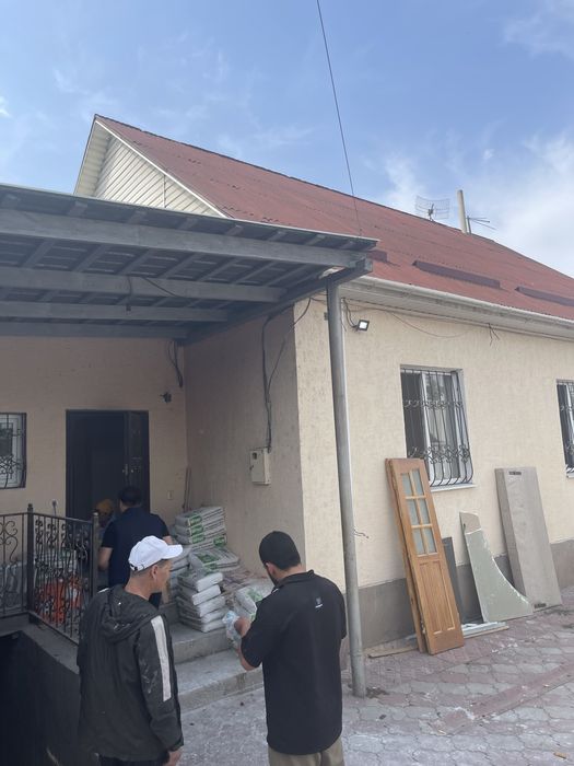 Покраска крыши заборы ворота
