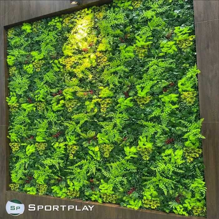 Фитомодуль из искусственных растений - цветы на стене