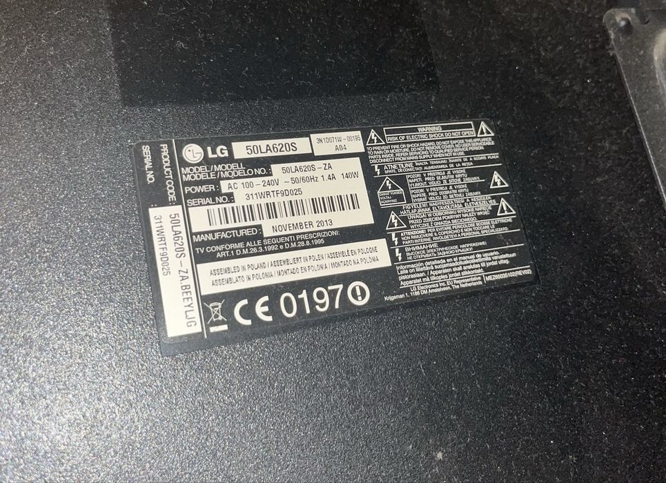 televizor smart 3D LED LG 107cm FUL  HD 50LA620S