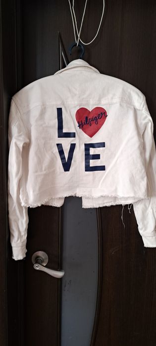 Детский джинсовый пиджак для девочек  TOMMY HILFIGER.