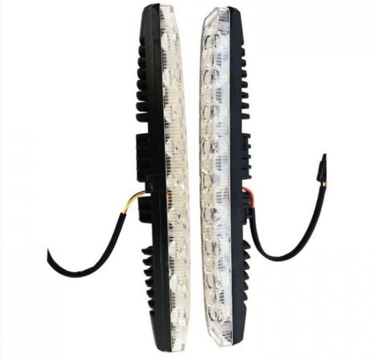 Бяла светлина LED DRL Дневни светлини 9 лед диода, 6000k