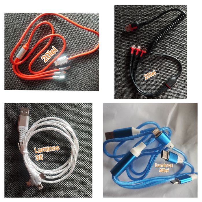 Încărcătoare iPhone samsung cabluri de încărcare fastcharging auto