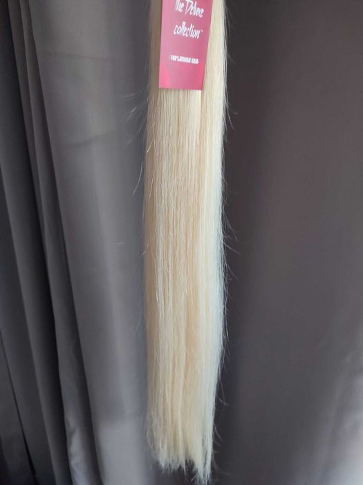 100% естествена коса за удължаване/екстеншъни без примеси - руса коса