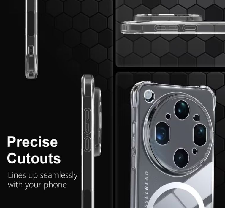 Oppo Find X9 Ultra кейс crystal clear magsafe ударо-устойчив