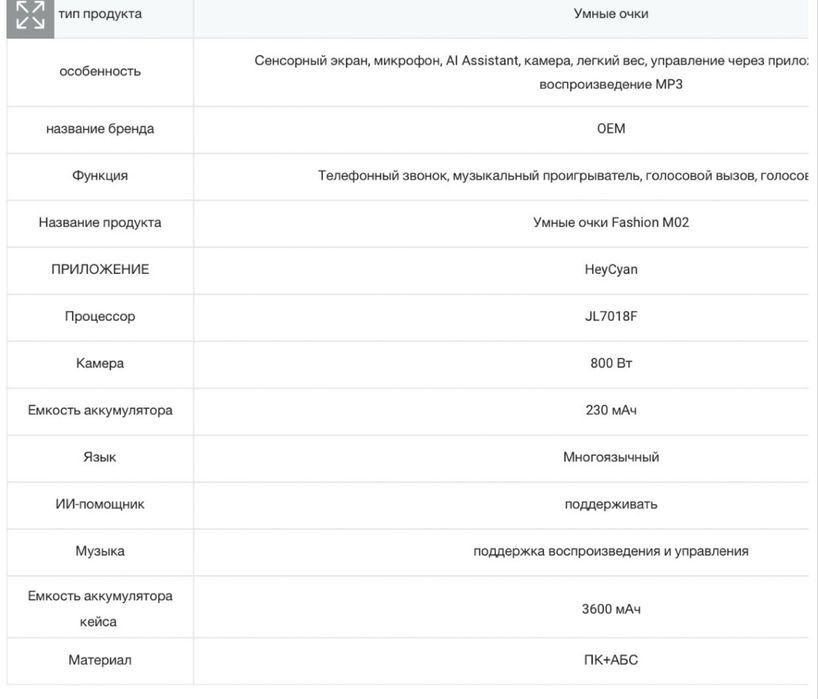 Умные очки M02/Smart glasses/ смарт очки/ Доставка 24/7