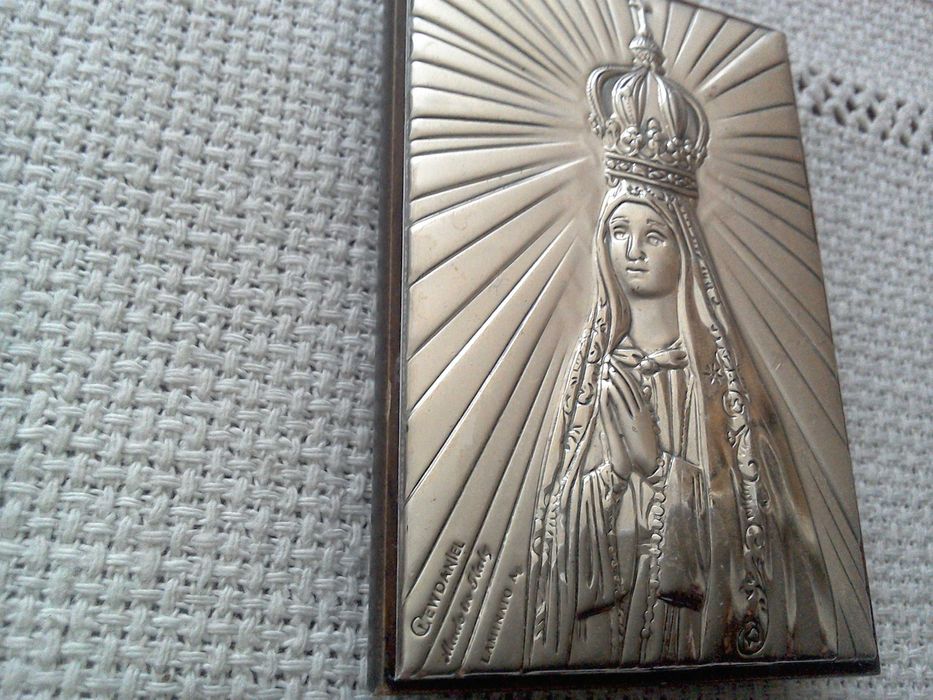 Icoana/iconiță argint marcat și lemn - 8 cm x 5 cm