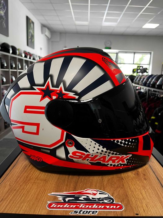 Мото каска SHARK D-SKWAL J.ZARCO Moto GP ,L,тъмен визьор и вградени очила