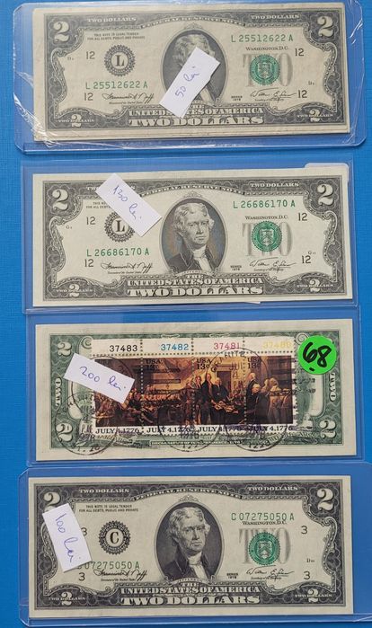 Bancnote Statele Unite dolari America bani vechi  monede