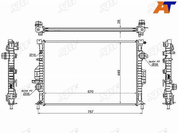 Радиатор Ford Focus