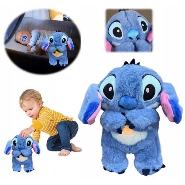 Интерактивна плюшена играчка Дишащ Стич, Лило и Стич плюшена играчка