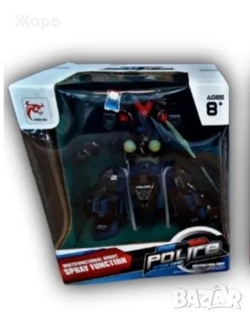 Робот Трансформърс полиция3в1в звук и светлинибб с дистанционно управл