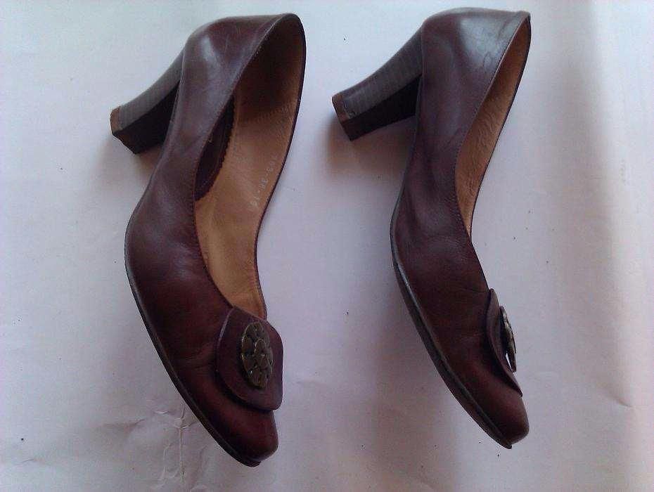 Pantofi dama piele si catifea ,  marime 38