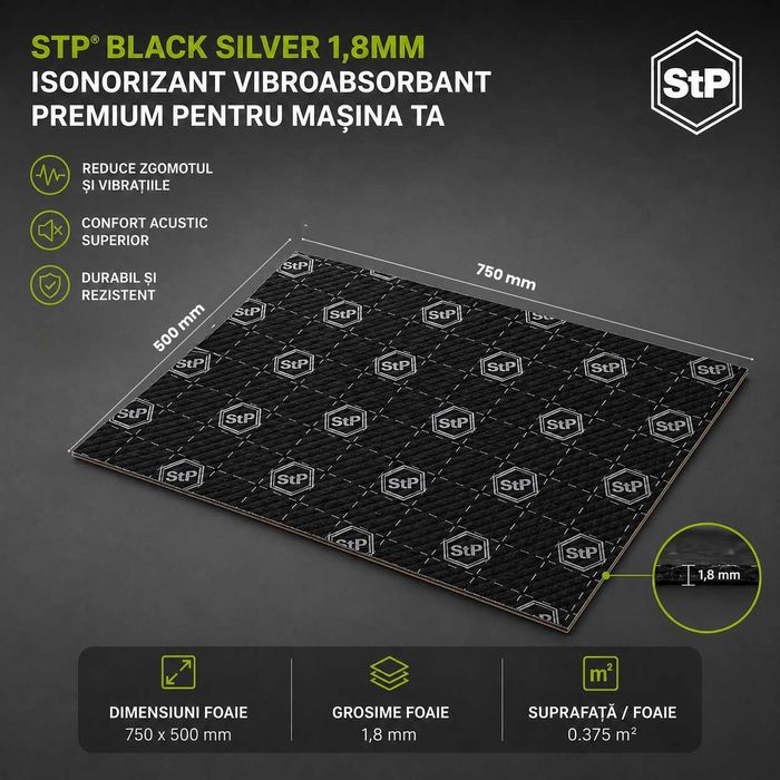 Insonorizant auto STP Black Silver