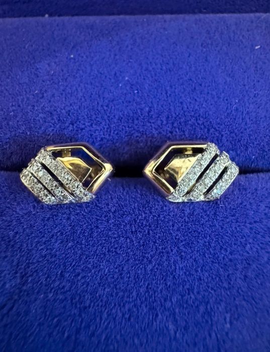 Set divin aur cu diamante naturale