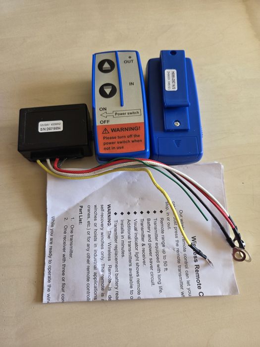 Telecomenzi wireless pentru troliu, 2 buc., cu receptor 12v/24v