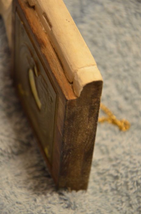 Icoana veche RUSIA / icoana ruseasca lemn si bronz