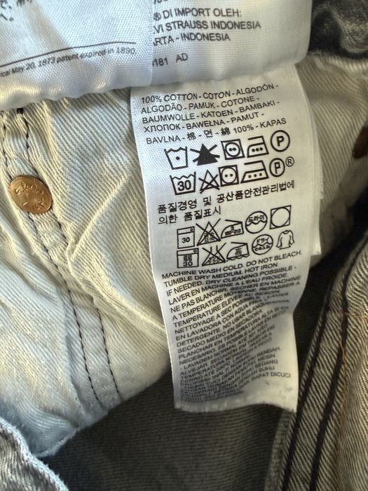 Blugi LEVIS 501 Gri Barbati | Marime 32 x 32 (Talie 83 cm)