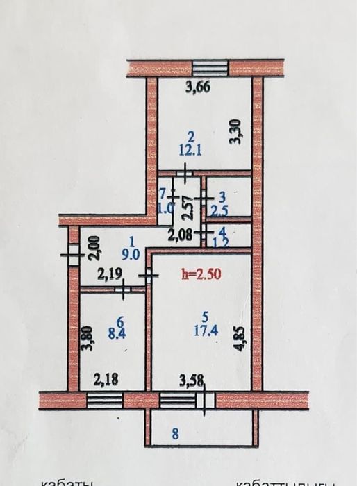 2 комнт, 18млн тг