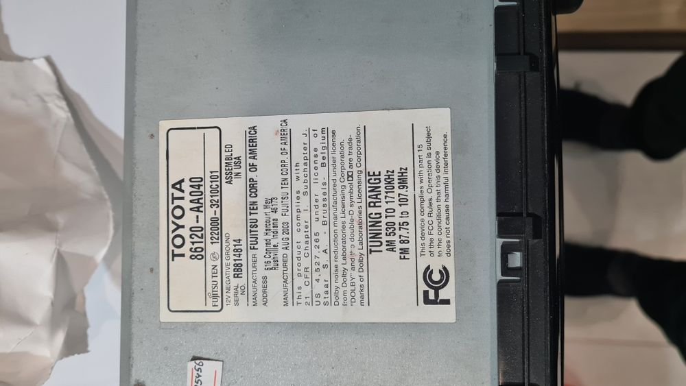 Магнитола + рамка camry 30