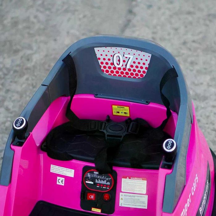 Masinuta busitoare electrica cu RC, Kinderauto Bumper, 2x 35W 12V pink