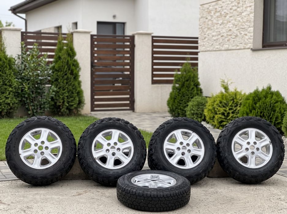 Set 4x Roti Aliaj  15” Offroad (cauciucuri + jante)  // 5x 114,3 - Freelander // 195/ r15- DOT 2023 // (Duster , Qashqai, Tucson, Santa Fe , Rav 4)