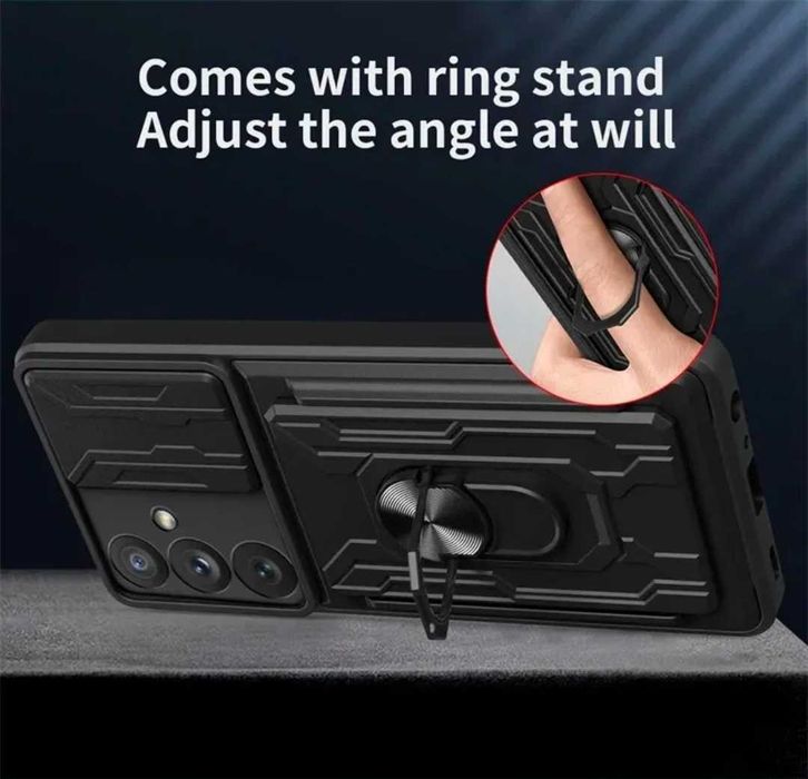 RING CARD SLOT Удароустойчив кейс за Samsung Galaxy S24 Ultra