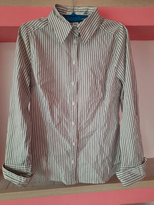 Cămașă alba in dungi